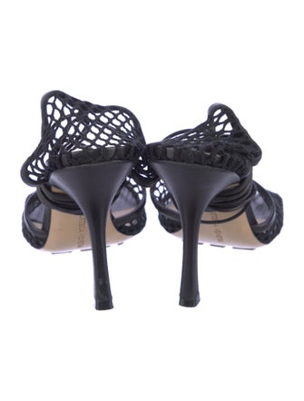 Bottega Veneta Mesh Leather Trim Embellishment D'Orsay Pumps
