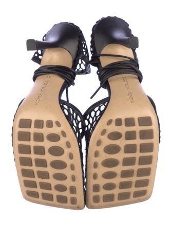 Bottega Veneta Mesh Leather Trim Embellishment D'Orsay Pumps
