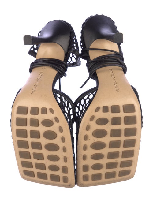 Bottega Veneta Mesh Leather Trim Embellishment D'Orsay Pumps