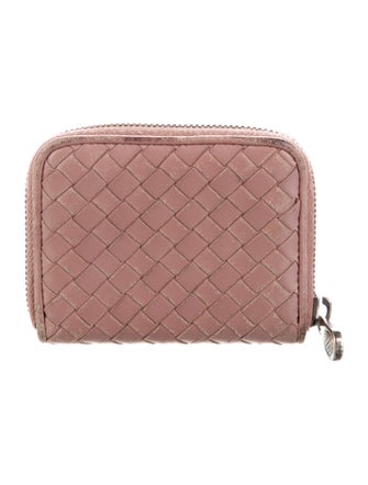 Bottega Veneta Intrecciato Weave Leather Compact Wallet