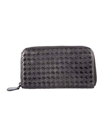Bottega Veneta Intrecciato Weave Leather Continental Wallet