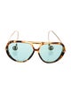 Bottega Veneta Aviator Mirrored Sunglasses