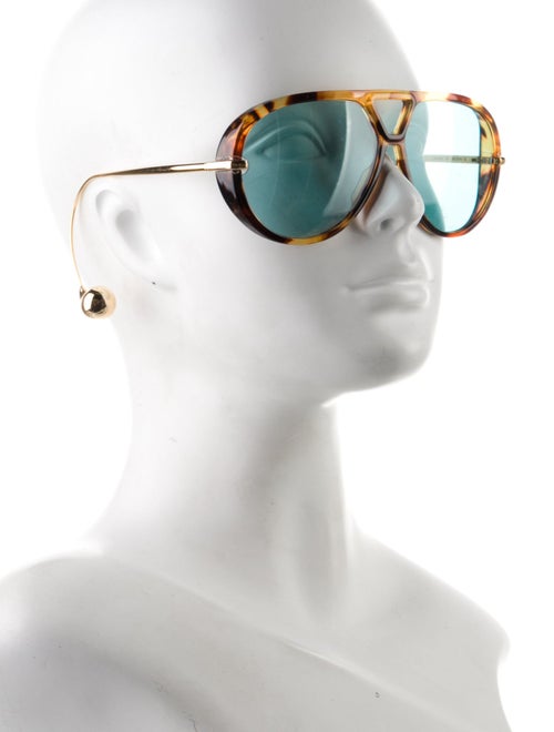 Bottega Veneta Aviator Mirrored Sunglasses