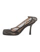 Bottega Veneta Chain-Link Accent Mesh T-Strap Sandals