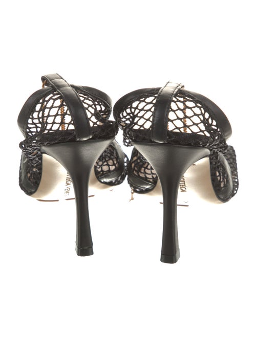 Bottega Veneta Chain-Link Accent Mesh T-Strap Sandals