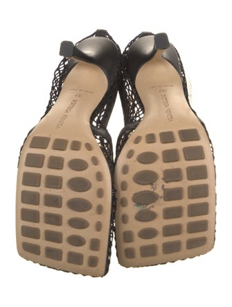 Bottega Veneta Chain-Link Accent Mesh T-Strap Sandals