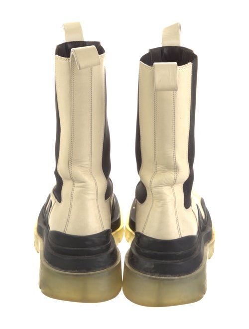 Bottega Veneta Leather Colorblock Pattern Rain Boots