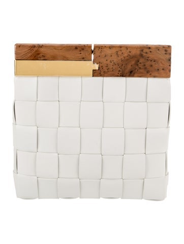 Bottega Veneta Clutches Leather The Snap Intrecciato Clutch Bag