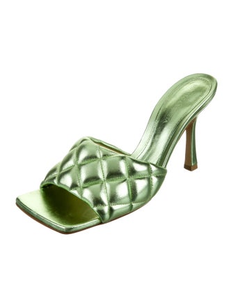 Bottega Veneta Quilted Pattern Leather Slides