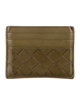 Bottega Veneta Intrecciato Weave Leather Card Holder