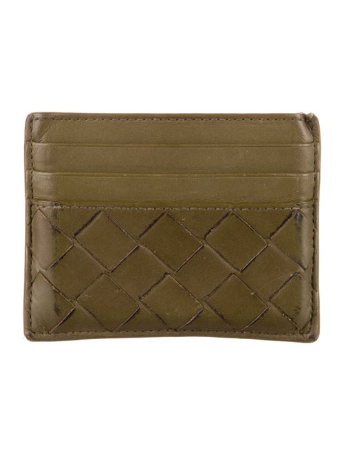 Bottega Veneta Intrecciato Weave Leather Card Holder