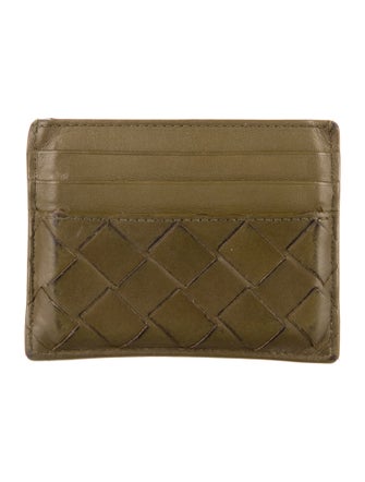 Bottega Veneta Intrecciato Weave Leather Card Holder