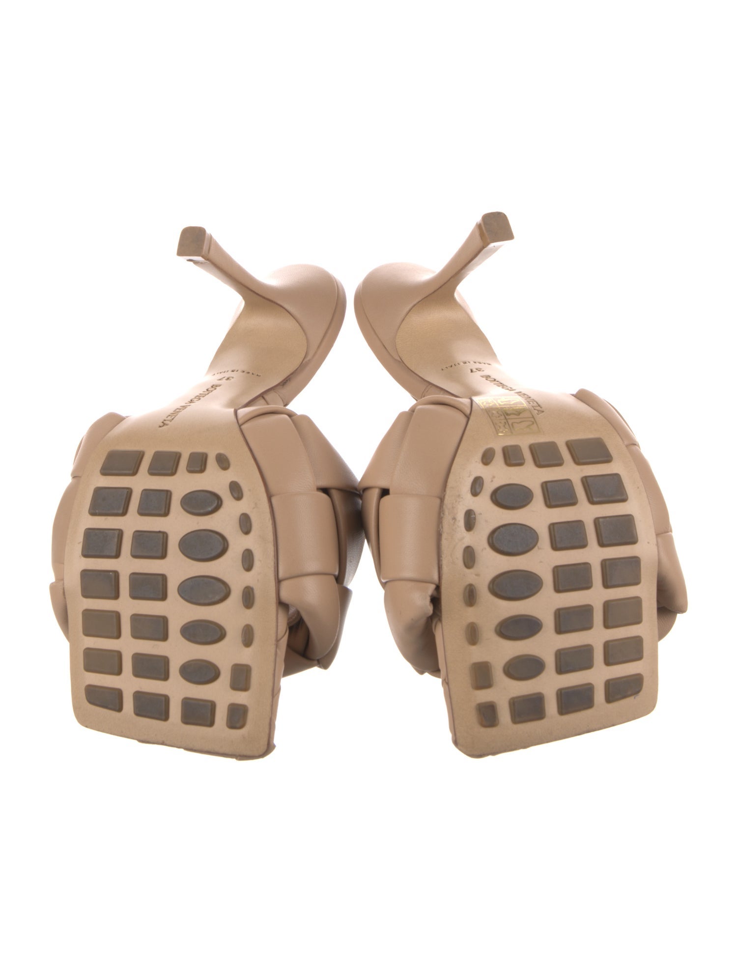 Bottega Veneta Intrecciato Weave Leather Slides