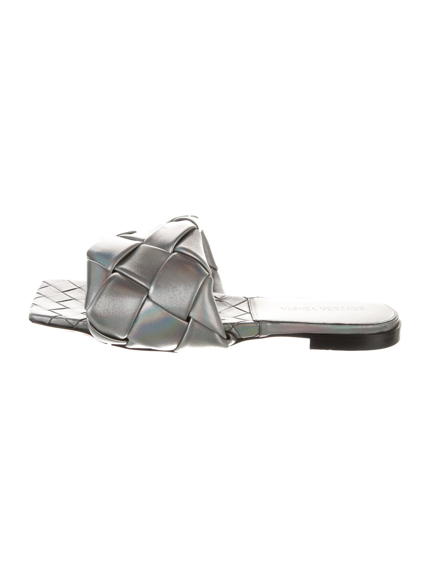 Bottega Veneta Intrecciato Weave Leather Slides