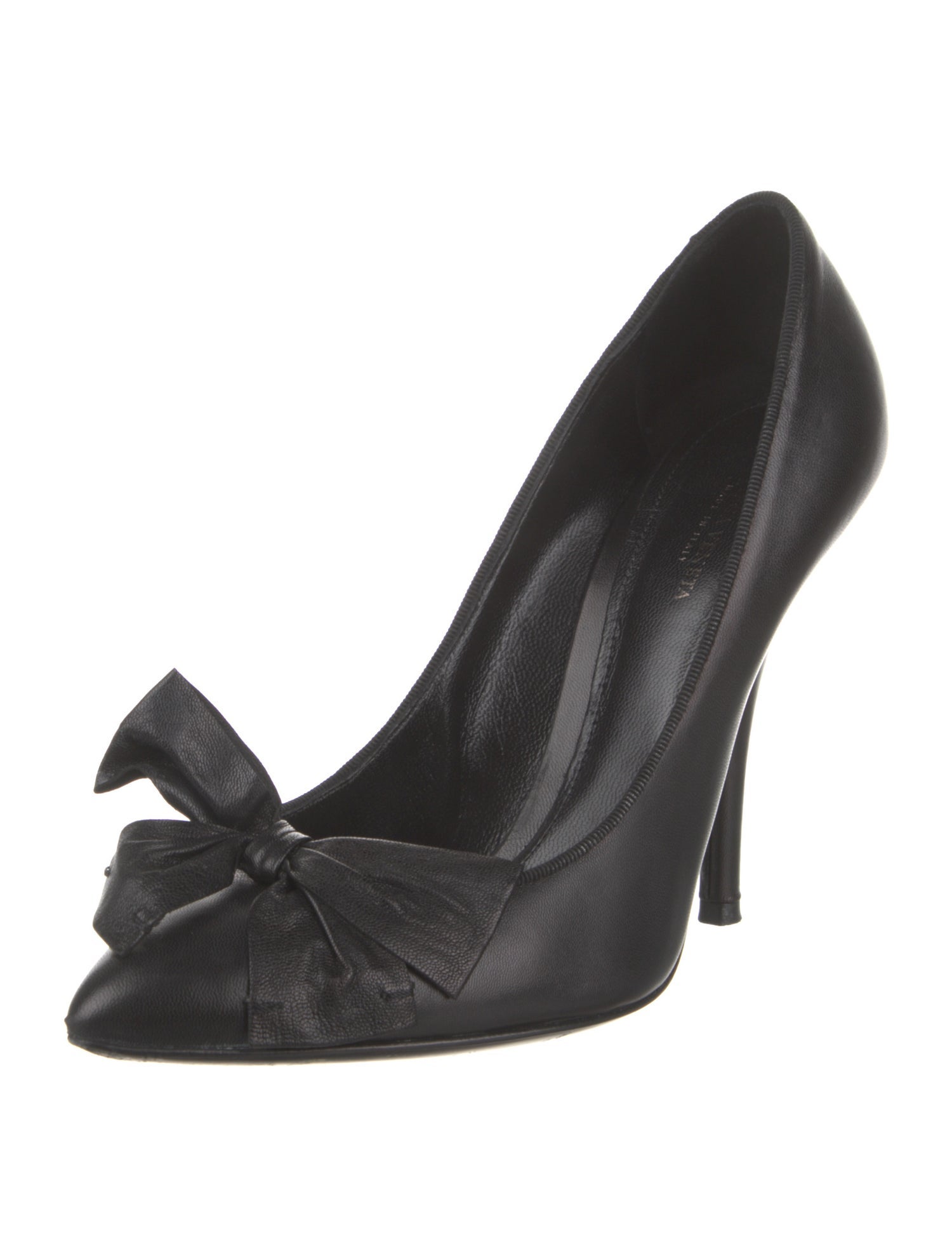 Bottega Veneta Leather Bow Accents Pumps