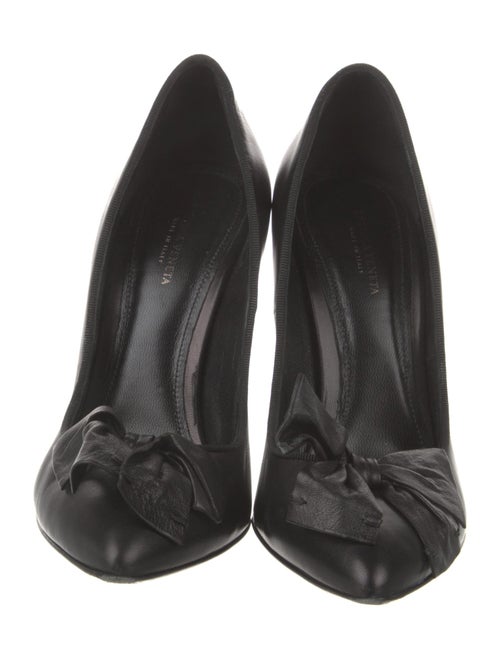 Bottega Veneta Leather Bow Accents Pumps