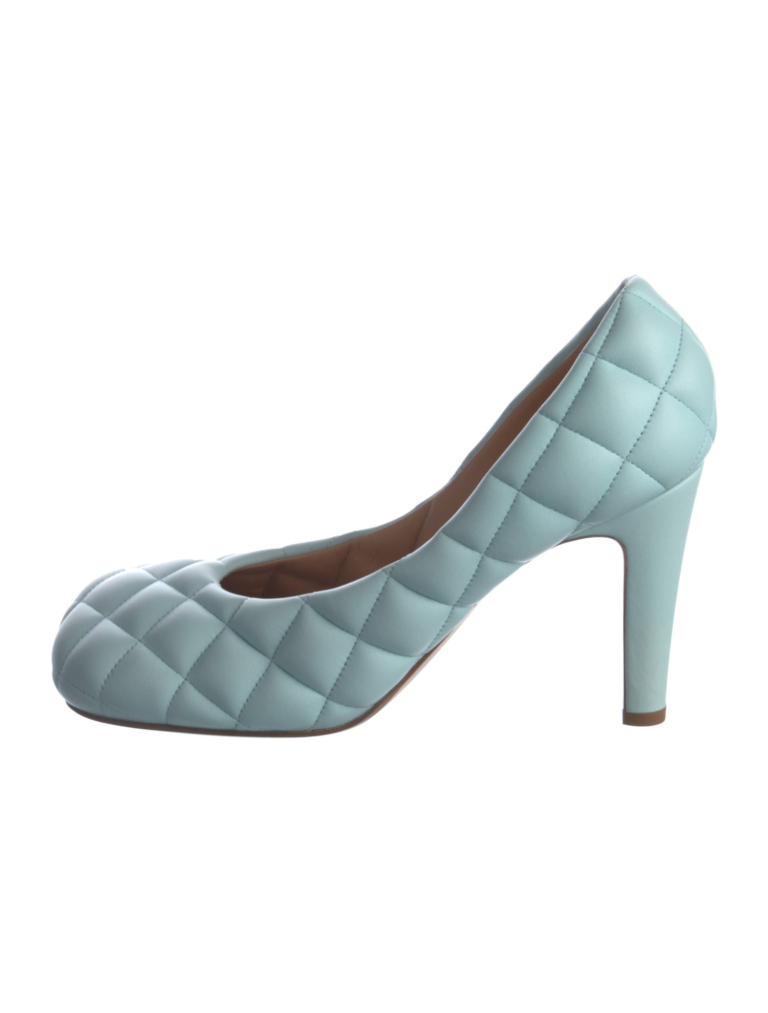 Bottega Veneta Quilted Pattern Leather Pumps