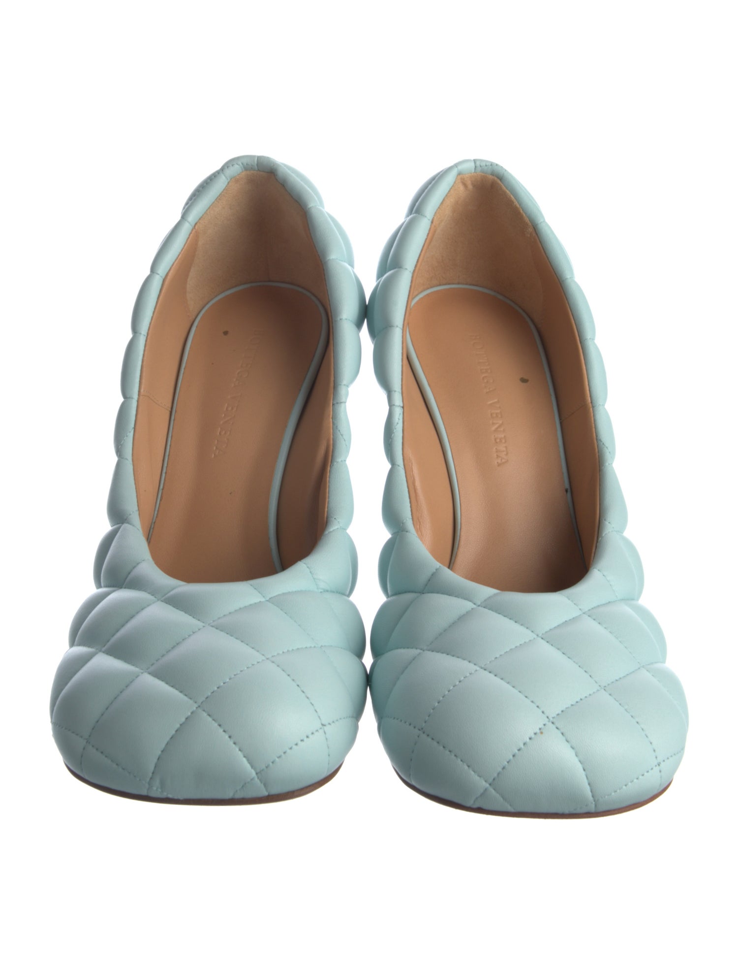 Bottega Veneta Quilted Pattern Leather Pumps