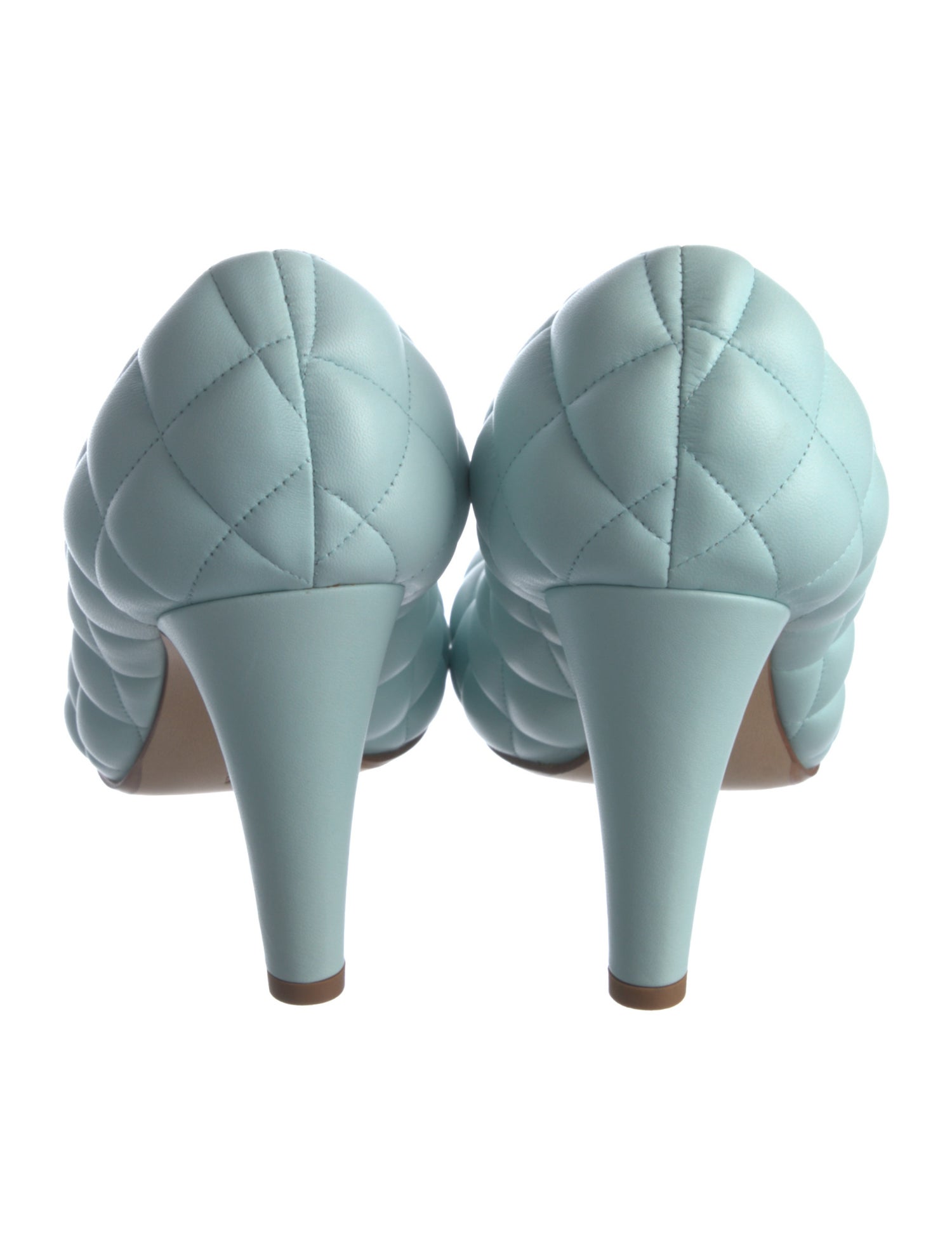 Bottega Veneta Quilted Pattern Leather Pumps