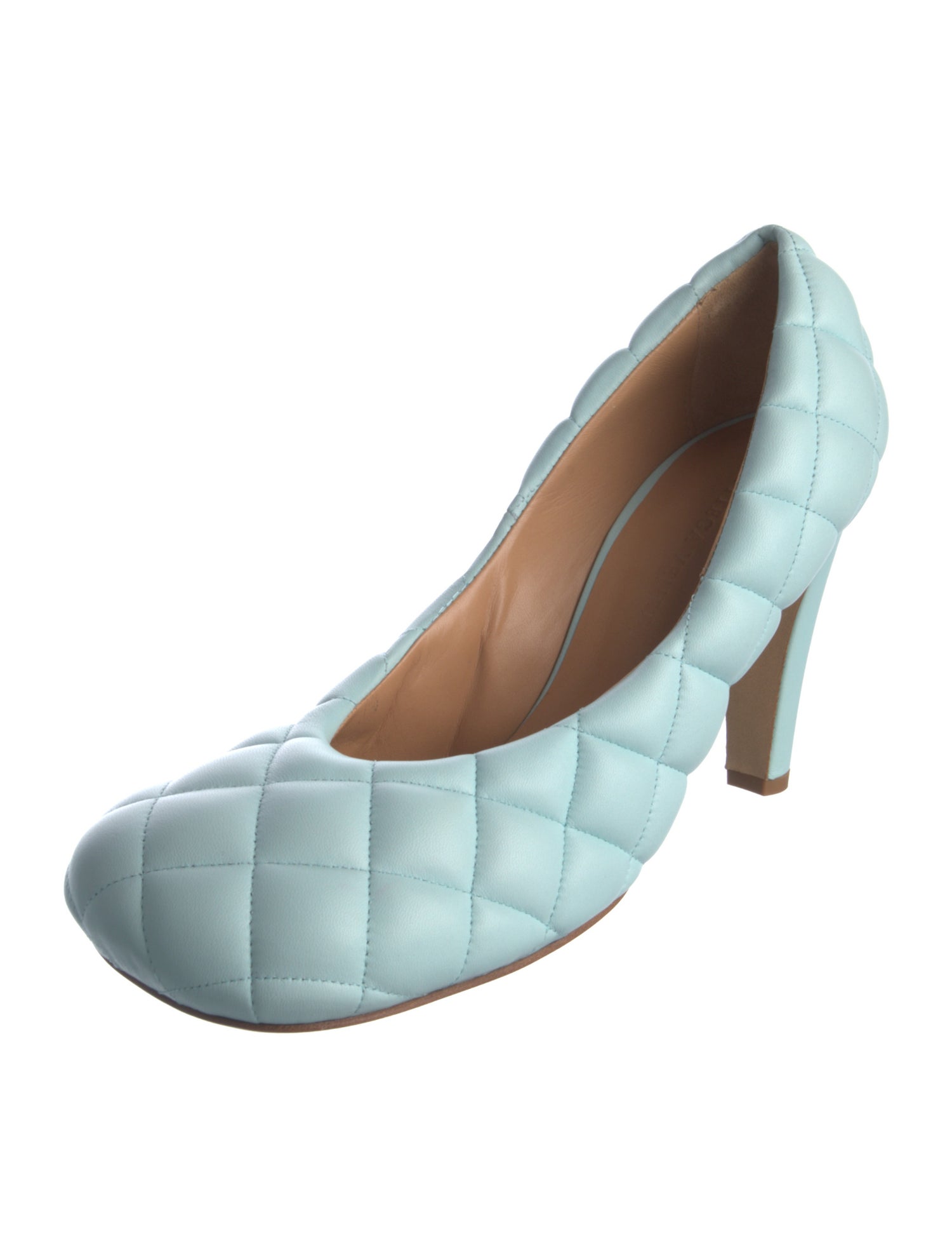 Bottega Veneta Quilted Pattern Leather Pumps