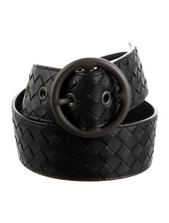 Bottega Veneta Intrecciato Weave Leather Belt
