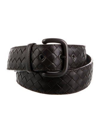 Bottega Veneta Intrecciato Weave Leather Belt