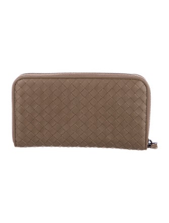 Bottega Veneta Intrecciato Weave Leather Continental Wallet