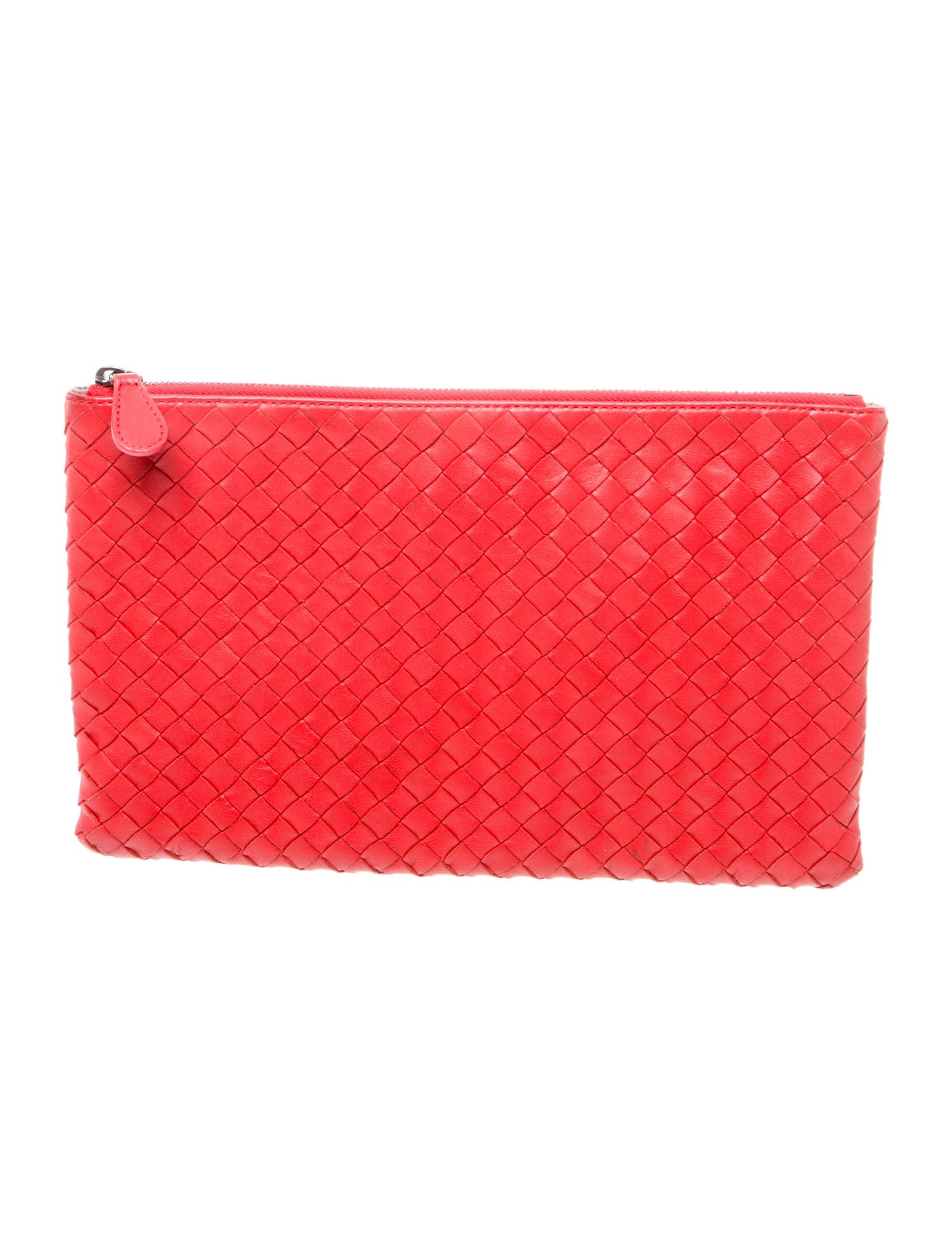 Bottega Veneta Intrecciato Intrecciato Leather Zip Pouch