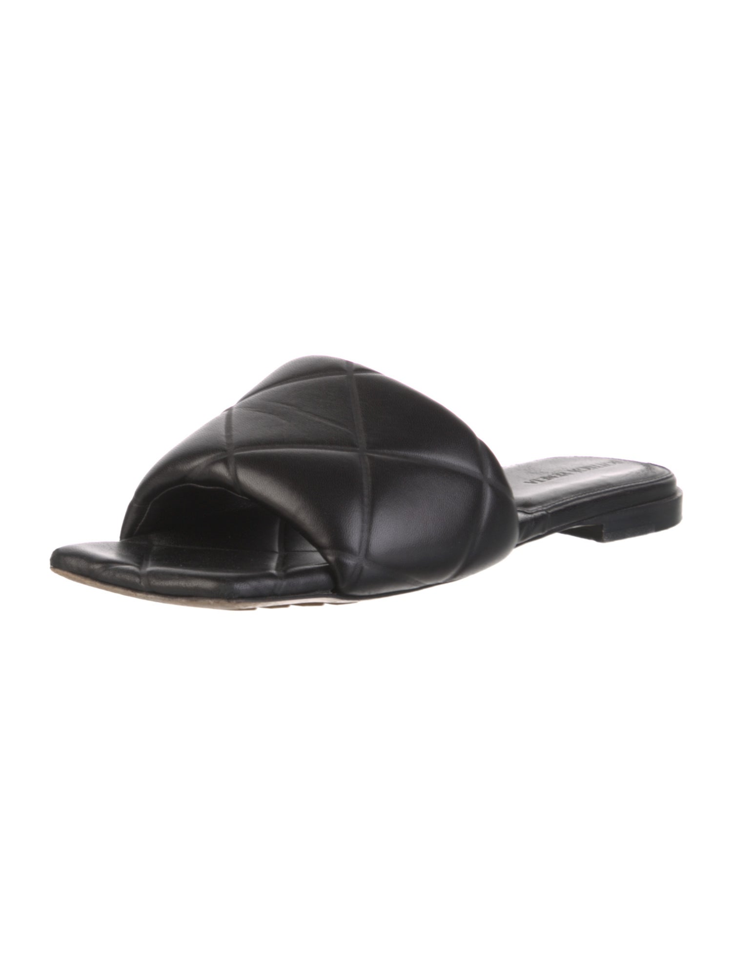 Bottega Veneta Intrecciato Weave Leather Slides