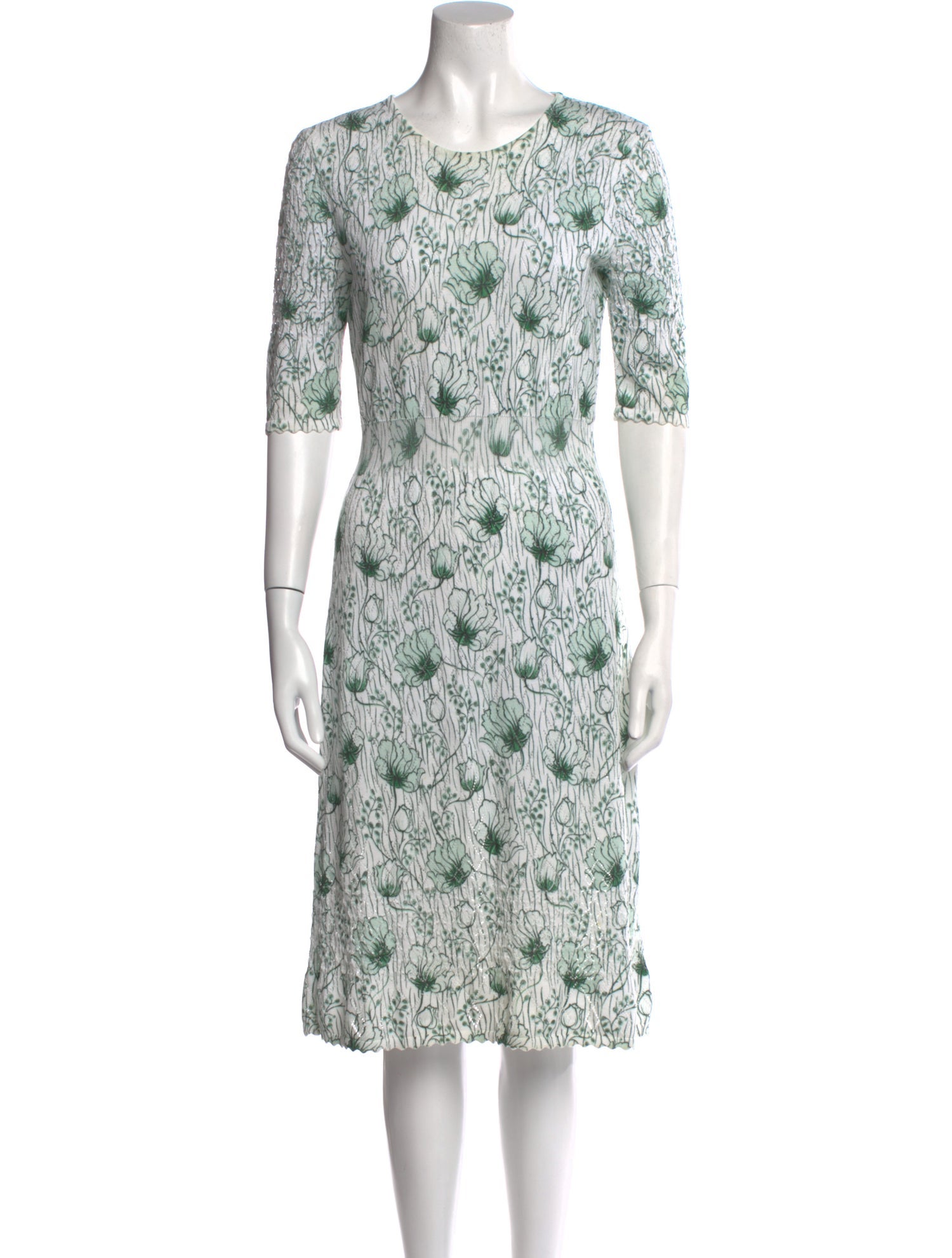 Bottega Veneta Printed Midi Length Dress
