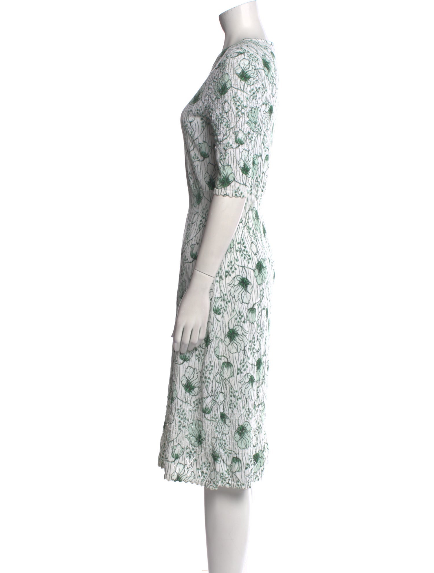 Bottega Veneta Printed Midi Length Dress