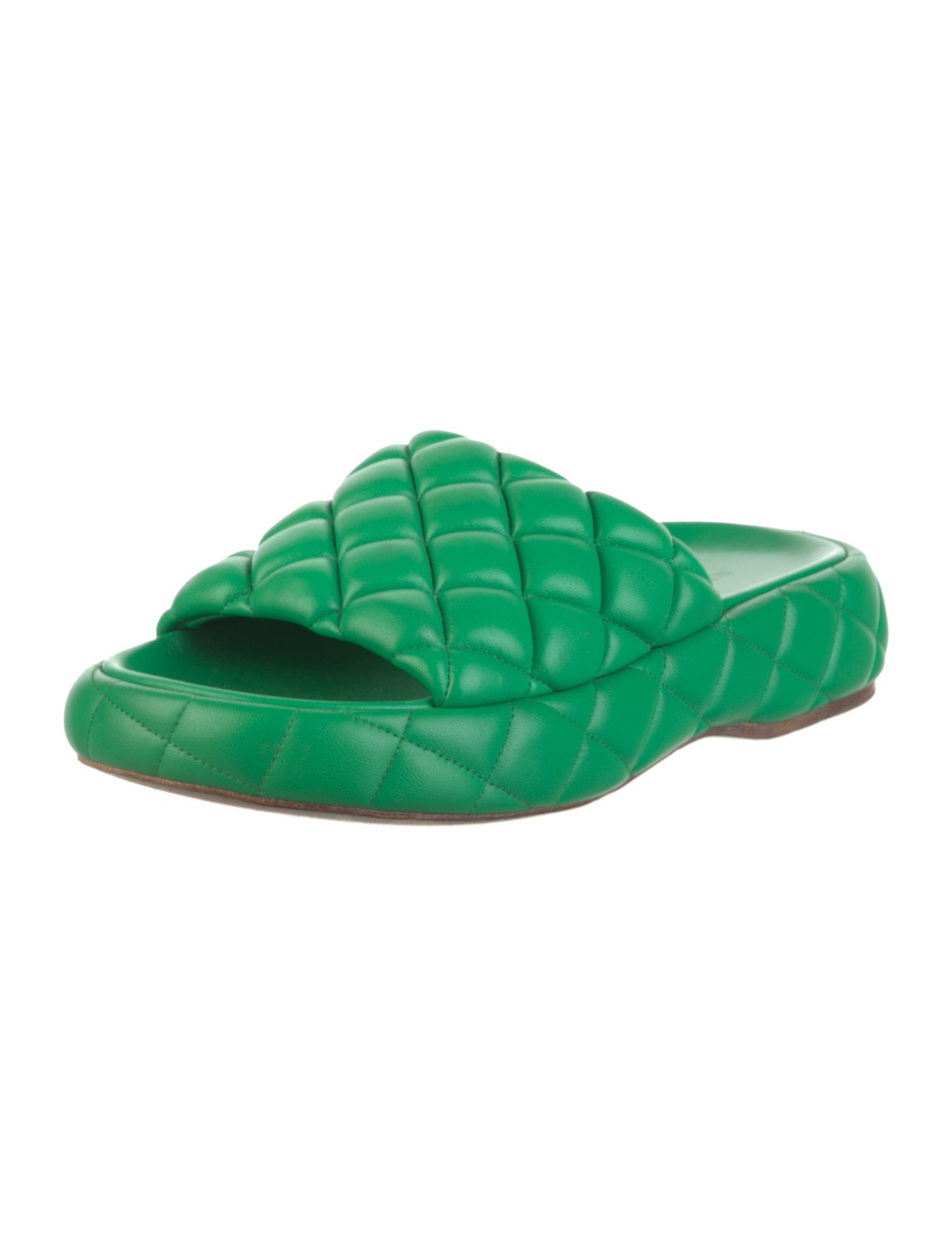 Bottega Veneta Quilted Pattern Leather Slides