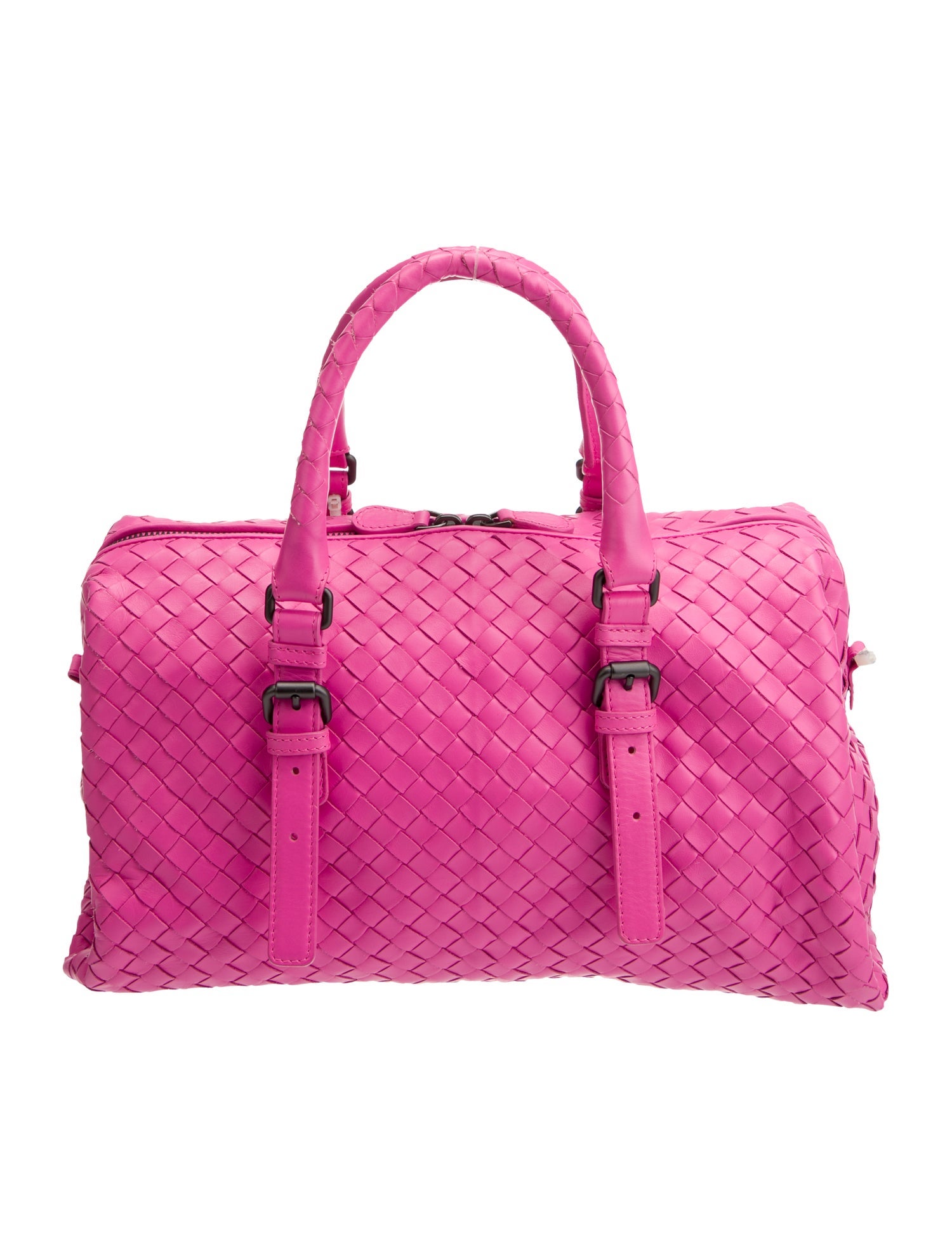 Bottega Veneta Intrecciato Intrecciato Boston Bag Medium - Pink