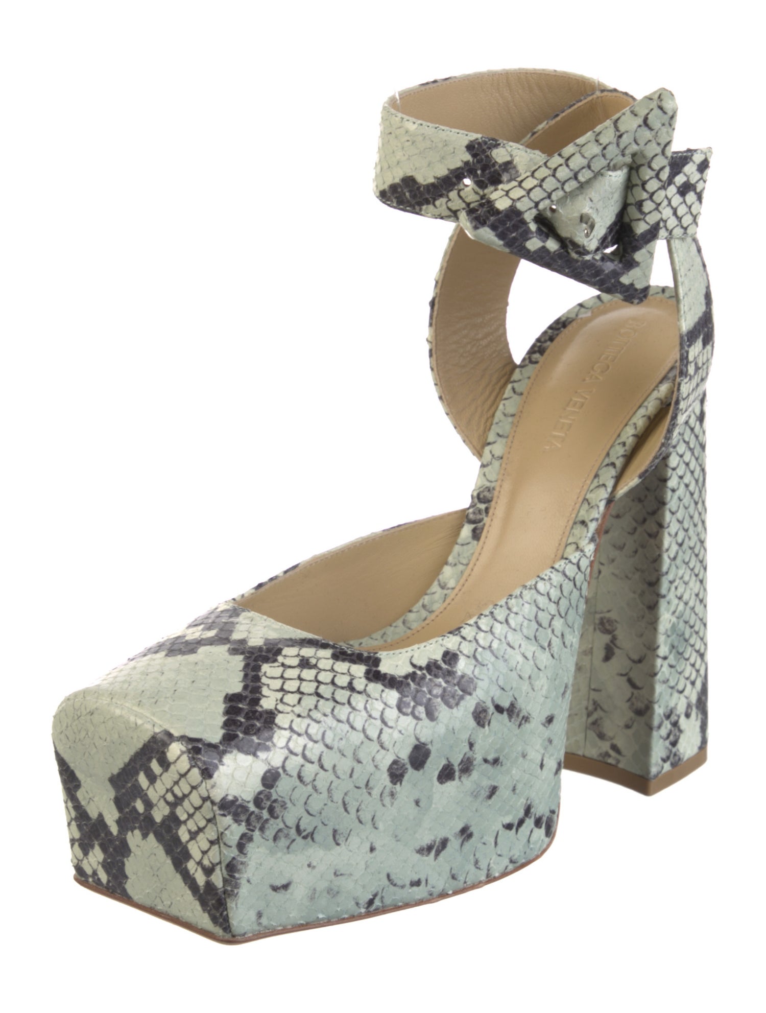 Bottega Veneta Snakeskin Animal Print D'Orsay Pumps