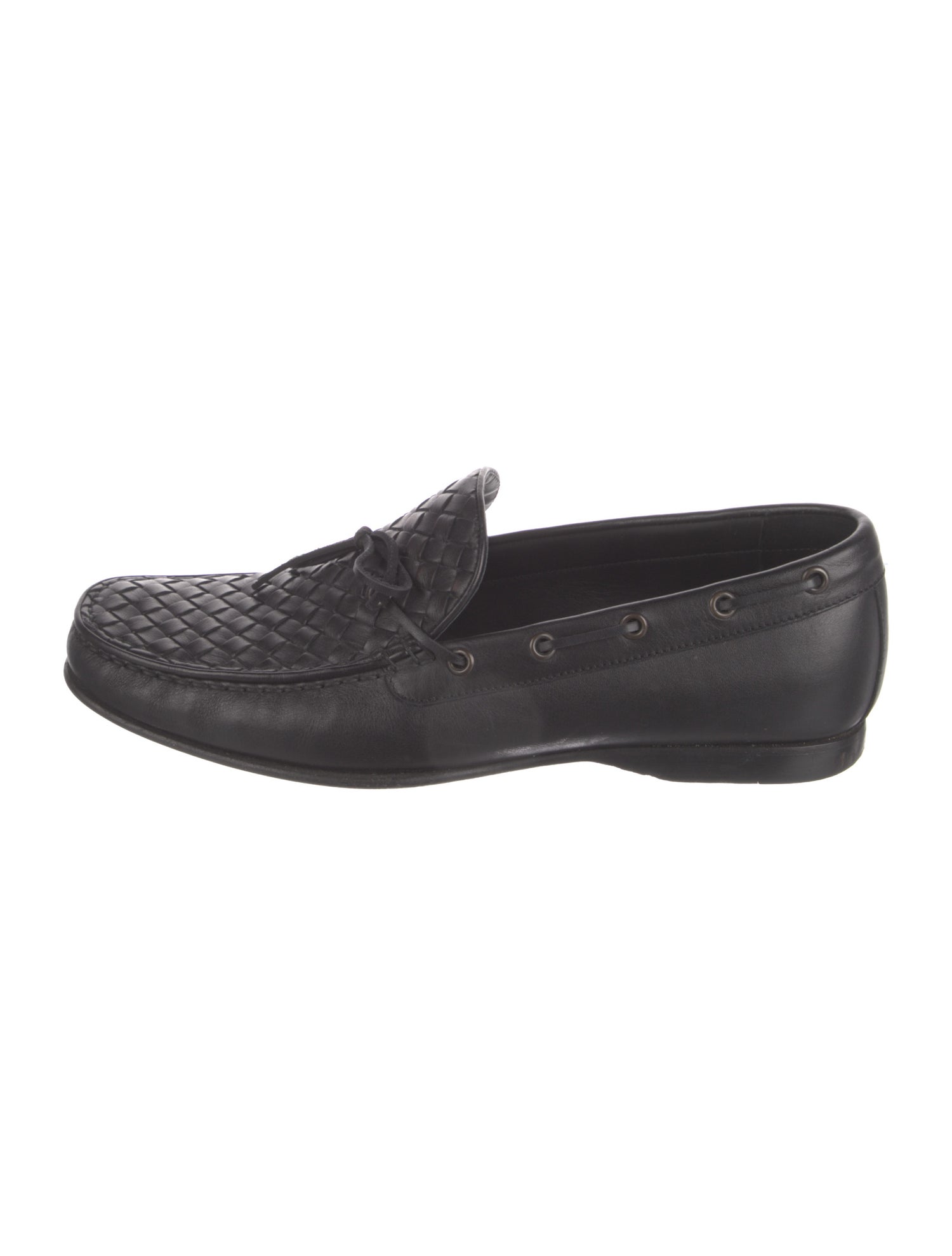Bottega Veneta Intrecciato Weave Leather Loafers