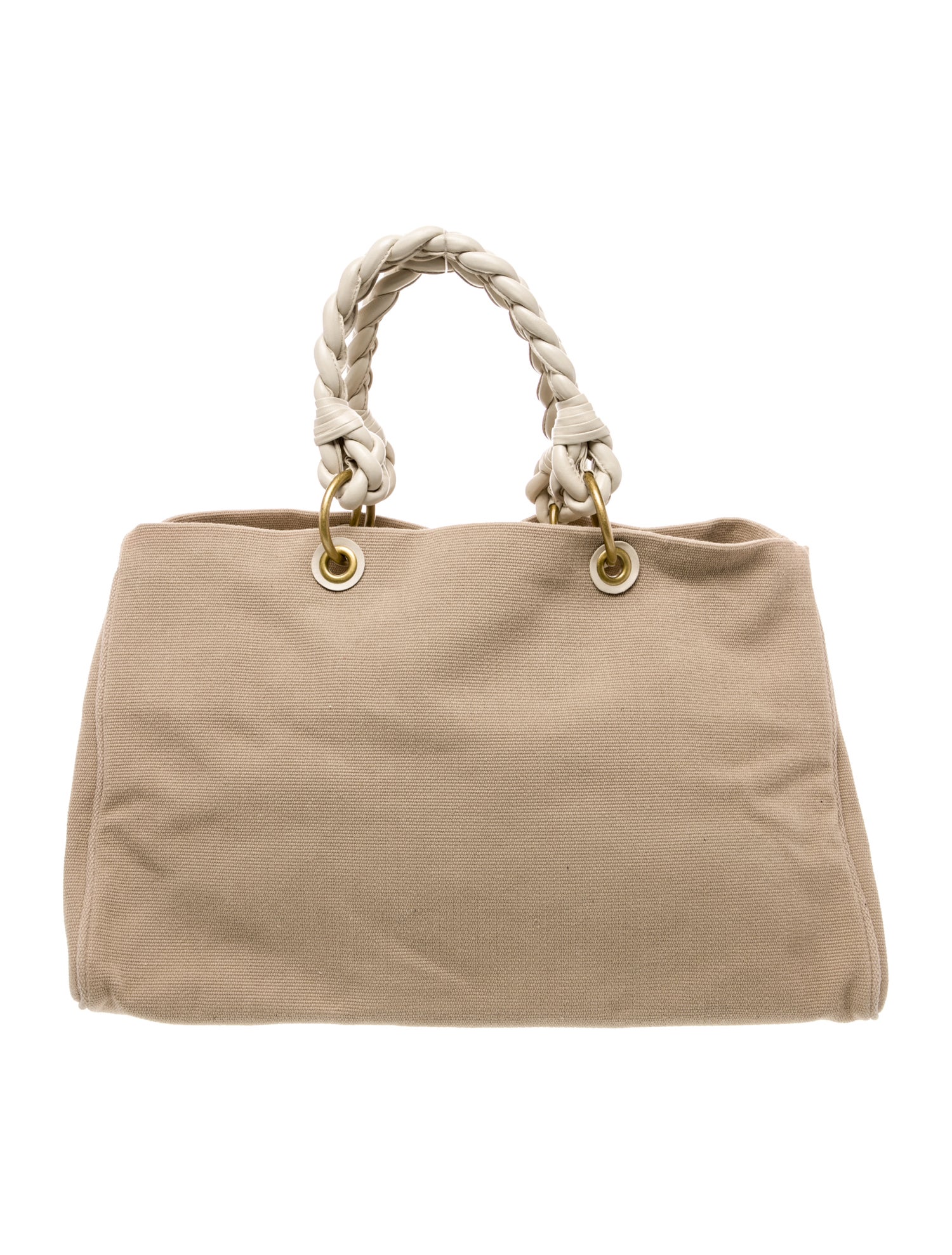 Bottega Veneta Canvas Top Handle Bag