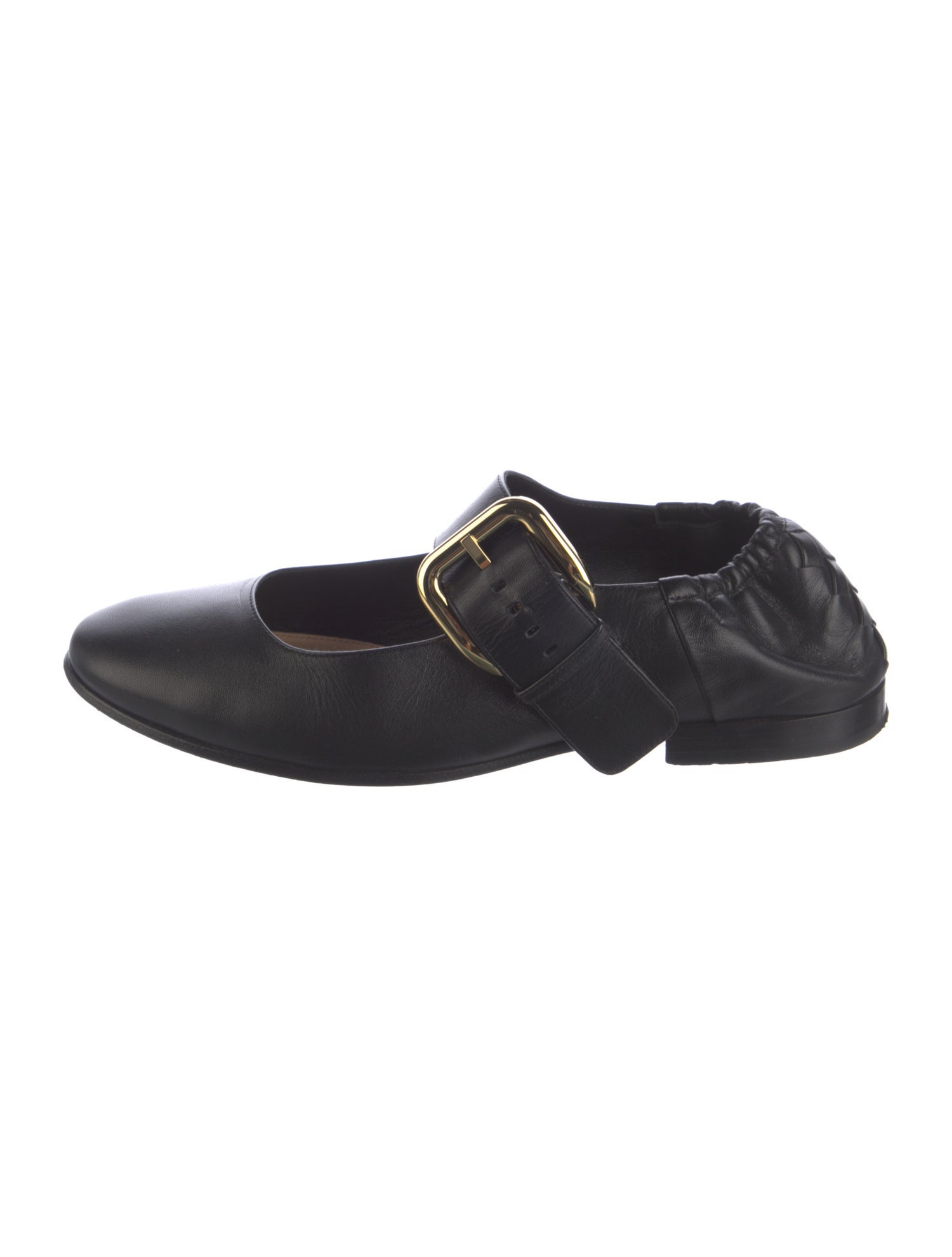 Bottega Veneta Astaire Mary-Jane Ballerina Leather Mary Jane Flats