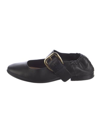 Bottega Veneta Astaire Mary-Jane Ballerina Leather Mary Jane Flats