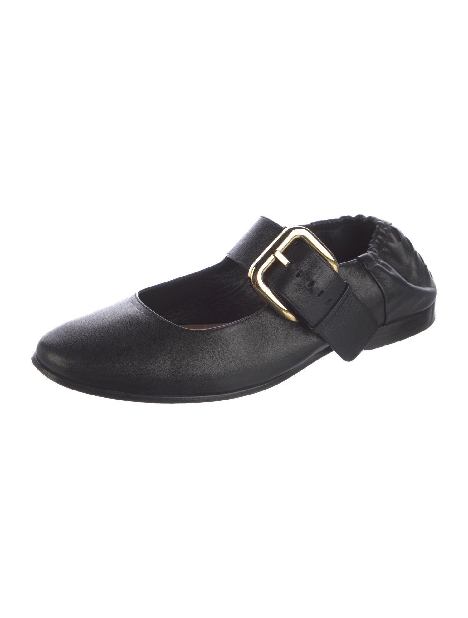Bottega Veneta Astaire Mary-Jane Ballerina Leather Mary Jane Flats
