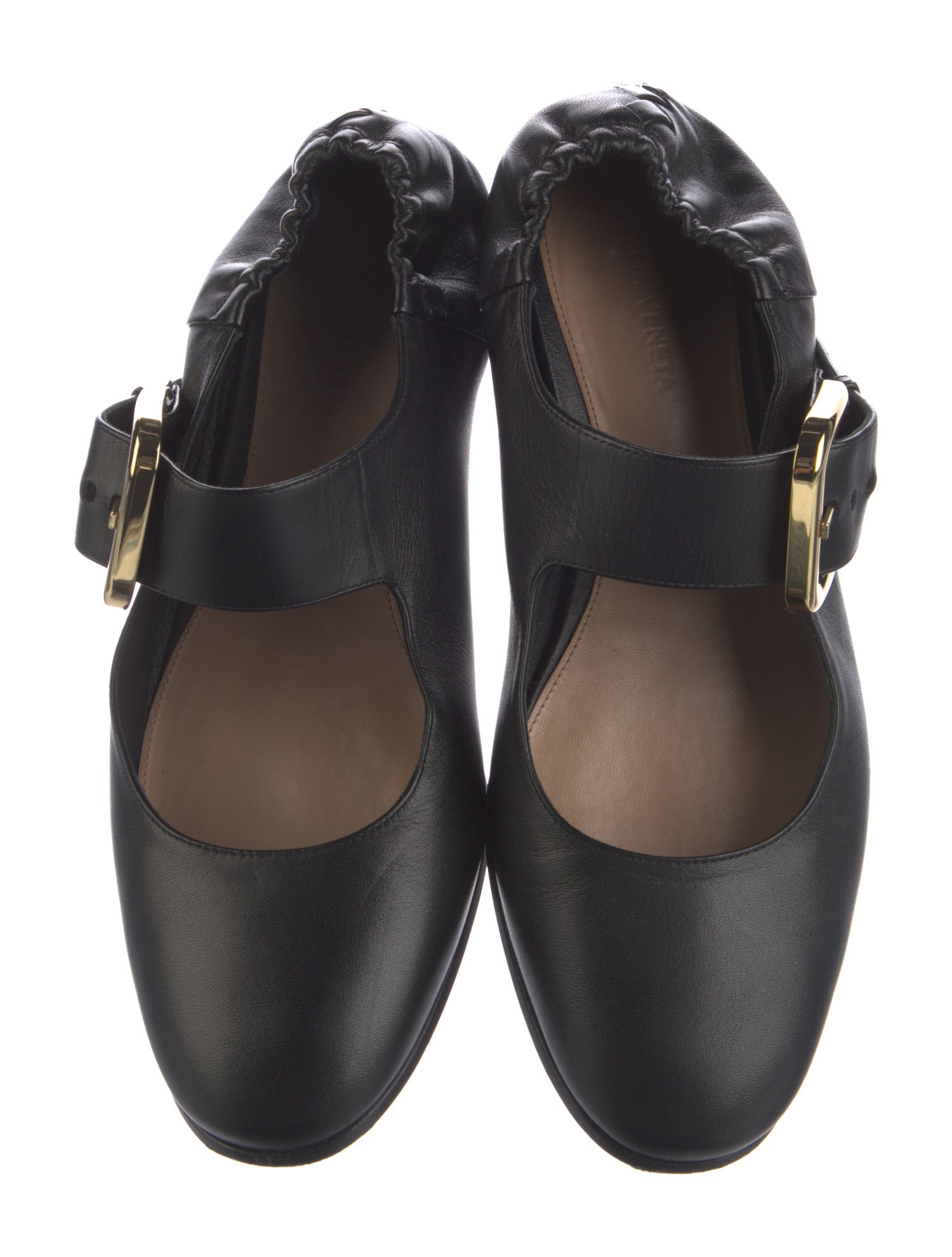 Bottega Veneta Astaire Mary-Jane Ballerina Leather Mary Jane Flats