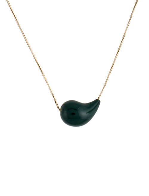 Bottega Veneta Enamel Drop Pendant Necklace