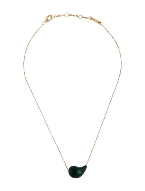 Bottega Veneta Enamel Drop Pendant Necklace