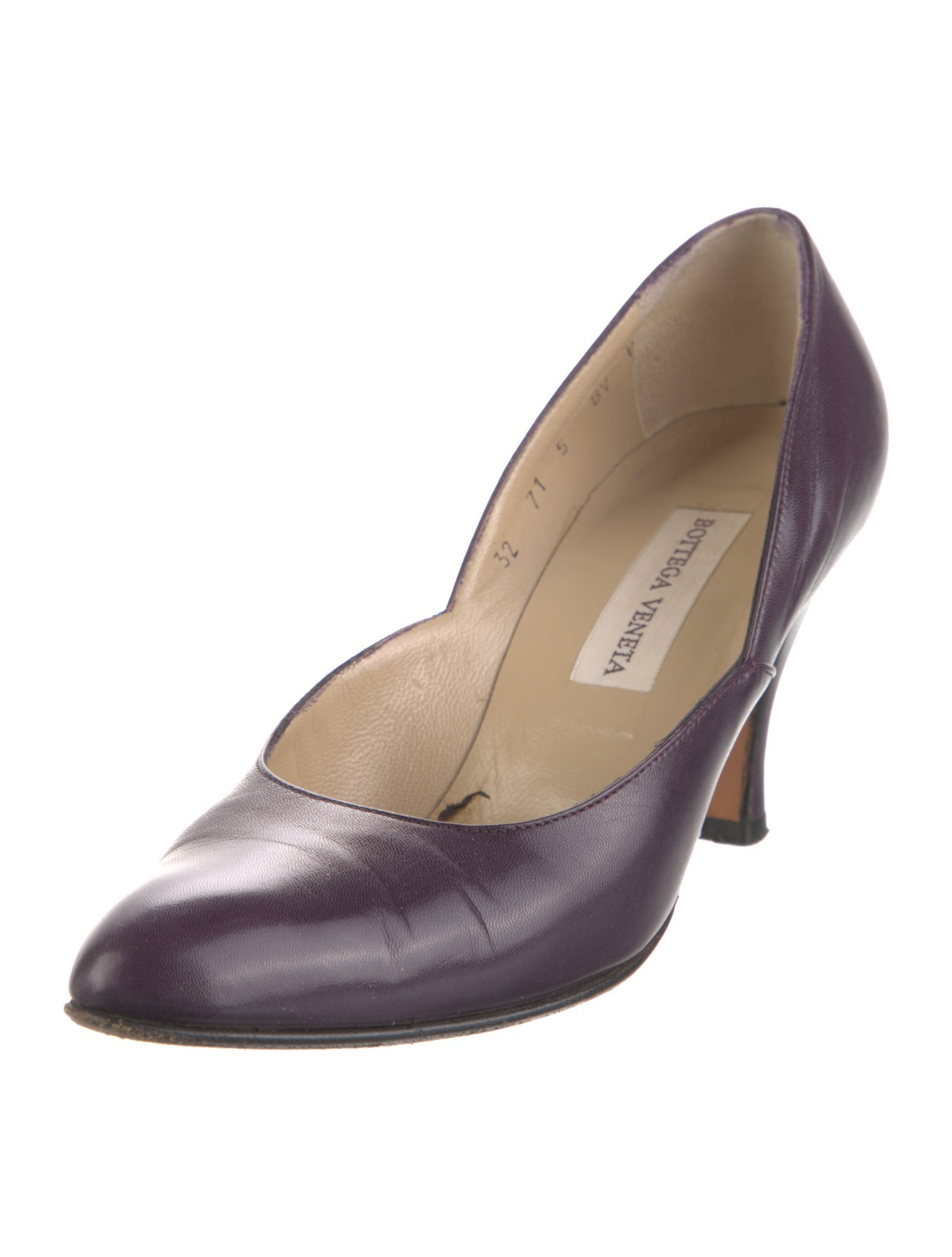 Bottega Veneta Intrecciato Weave Leather D'Orsay Pumps