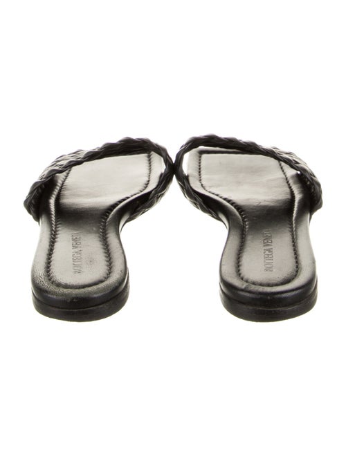 Bottega Veneta Intrecciato Weave Leather Slides