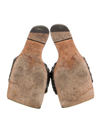 Bottega Veneta Intrecciato Weave Leather Slides