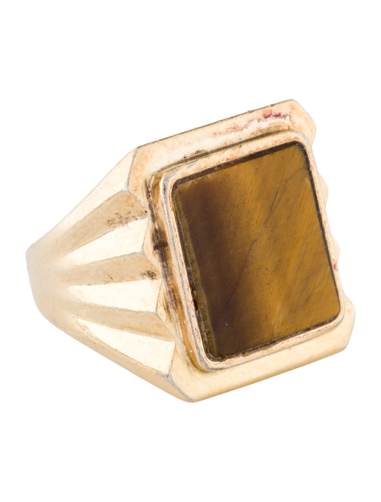 Bottega Veneta Tiger's Eye Quartz Cocktail Ring