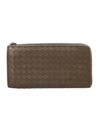 Bottega Veneta Intrecciato Weave Leather Continental Wallet