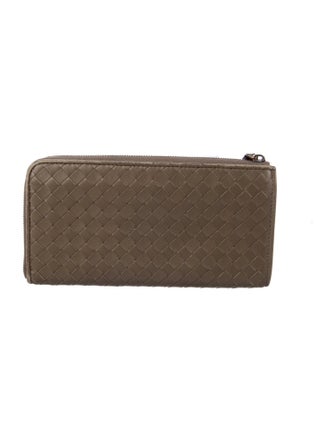 Bottega Veneta Intrecciato Weave Leather Continental Wallet