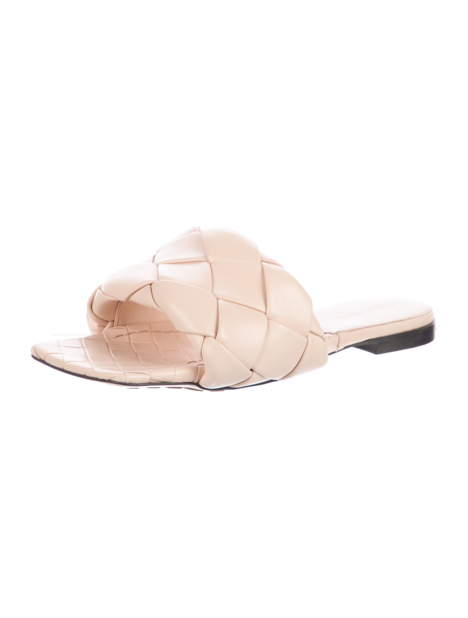 Bottega Veneta Intrecciato Weave Leather Slides