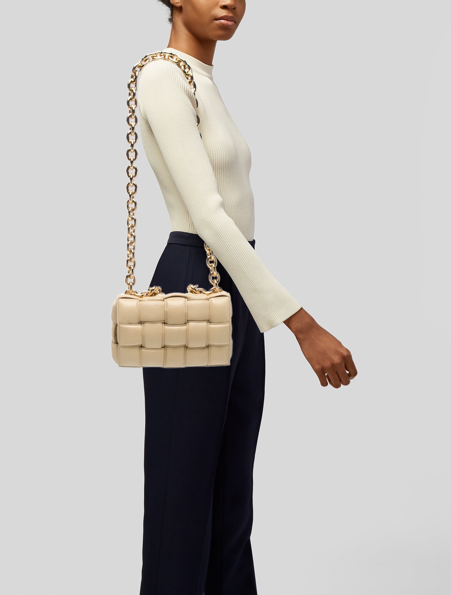 Bottega Veneta Intrecciato Chain Padded Cassette